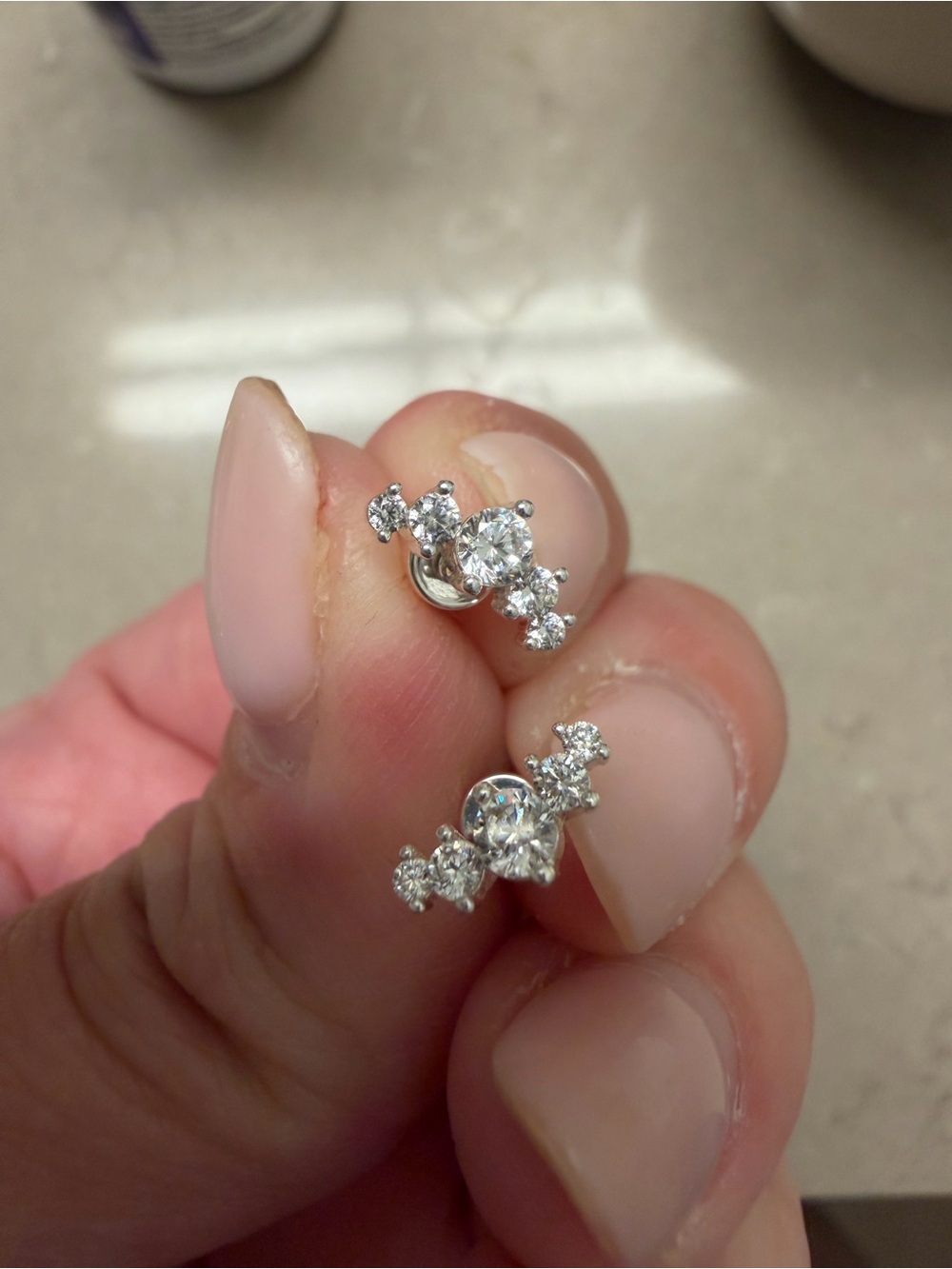 Electric Picks Silver Curve Studs